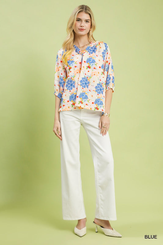 Mixed Floral Print Blouse 9a30da07-3ed7-42e7-8e8a-8ee31709212d-Max
