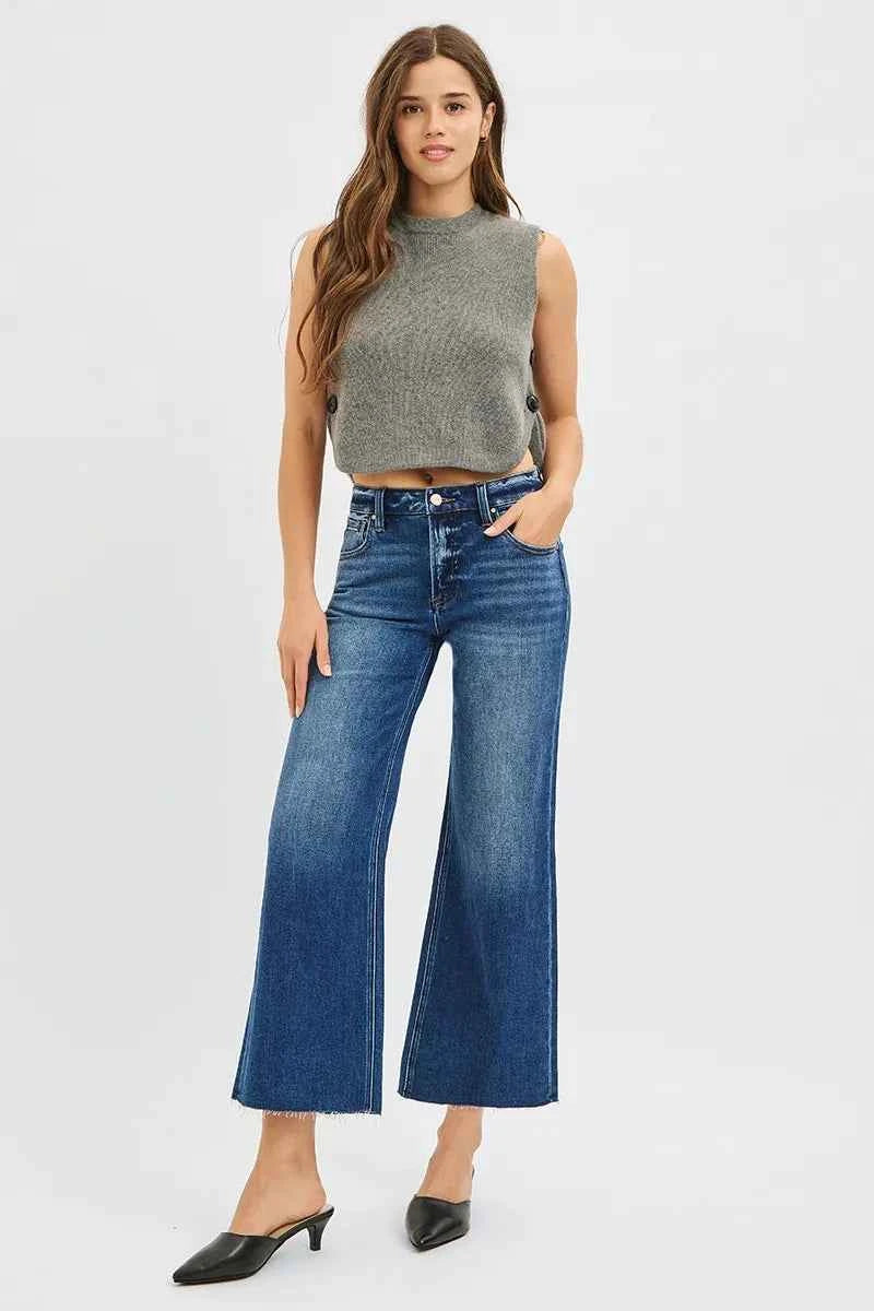 RISEN Full Size Mid Rise Crop Wide Raw Cut Hem Jeans Plus Size 9a3e2c659d9e4140a02e8e104287c9bc-Max-Origin