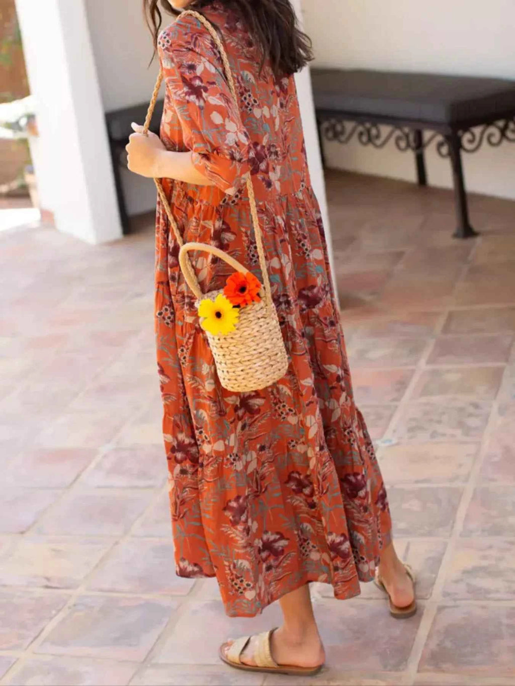 Full Size Printed Half Sleeve Midi Dress Plus Size 9a4b91b309bb444799828bb029de0d77-Max-Origin