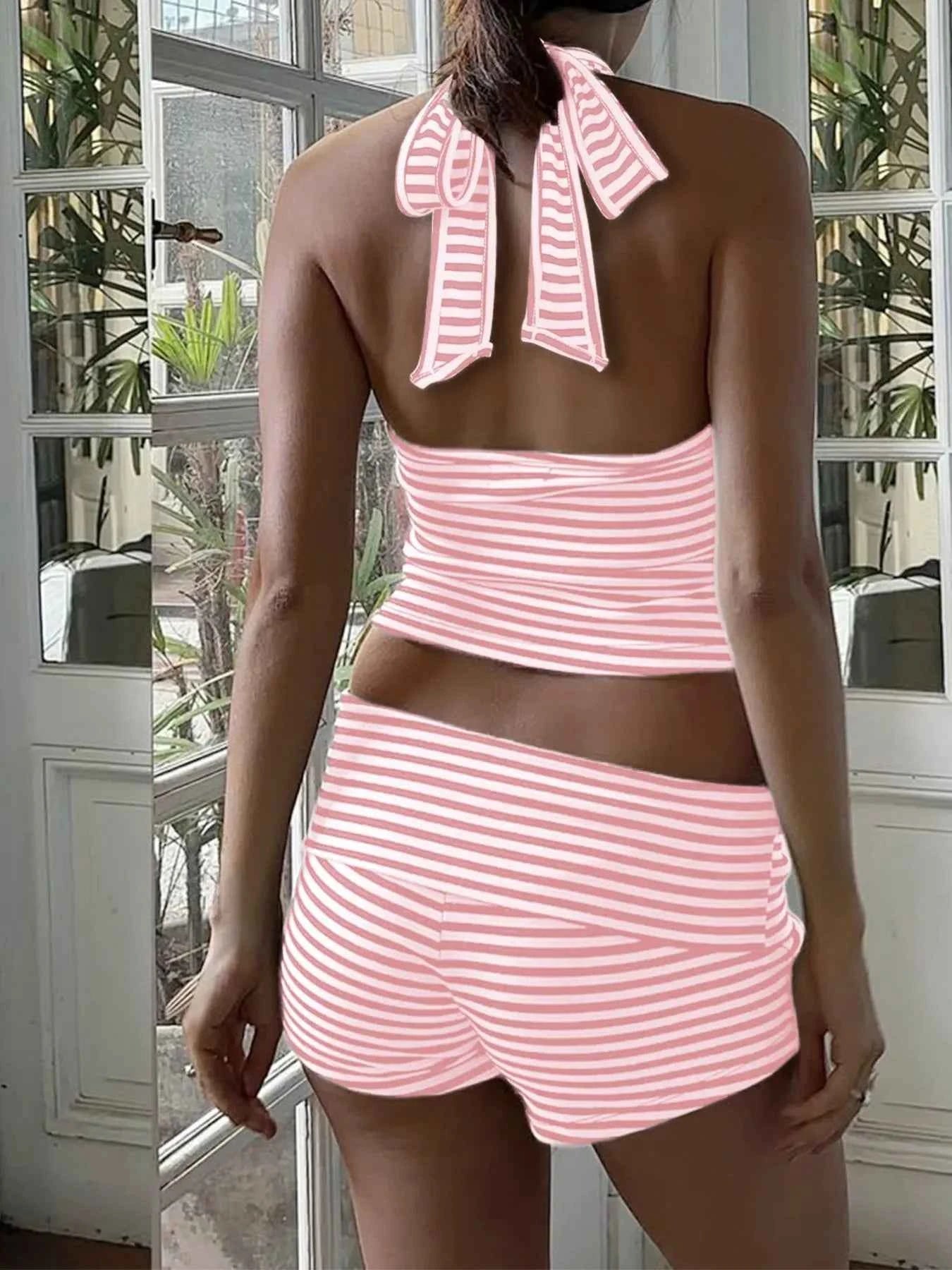 Striped Halter Neck Top and Shorts Set 9a4da6cd-d26c-421d-9e8d-e903ecc2aa65-Max-Origin
