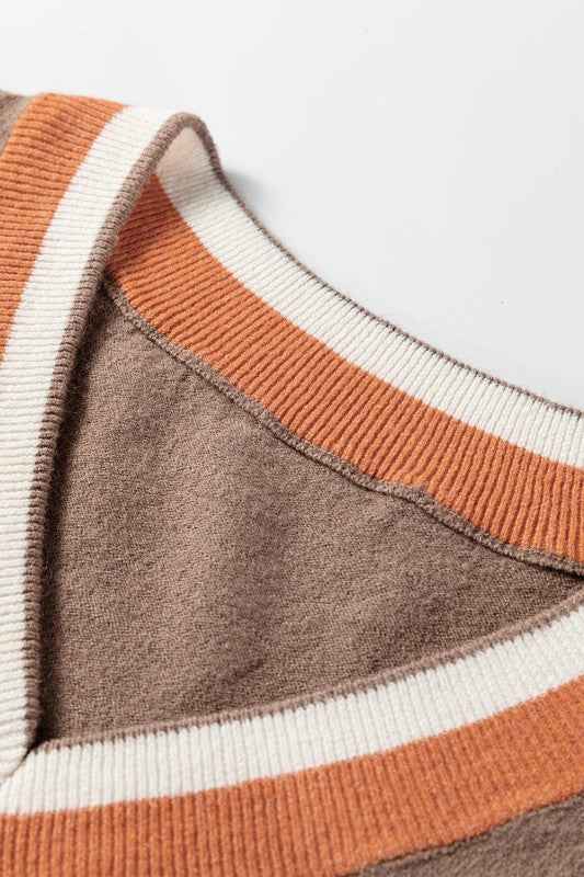 Scarlett Striped Trim Varsity Sweater 9a5d6a03-3189-4450-a07b-69a9eba1052a