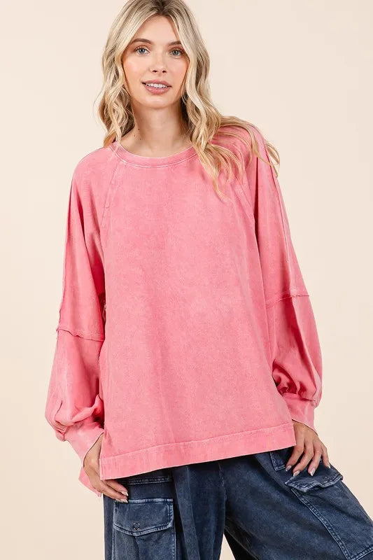 Mineral Wash Raglan Long Sleeve Oversized Top 9a7ebddc-25c1-48dd-8159-7f2cb7560240-Max