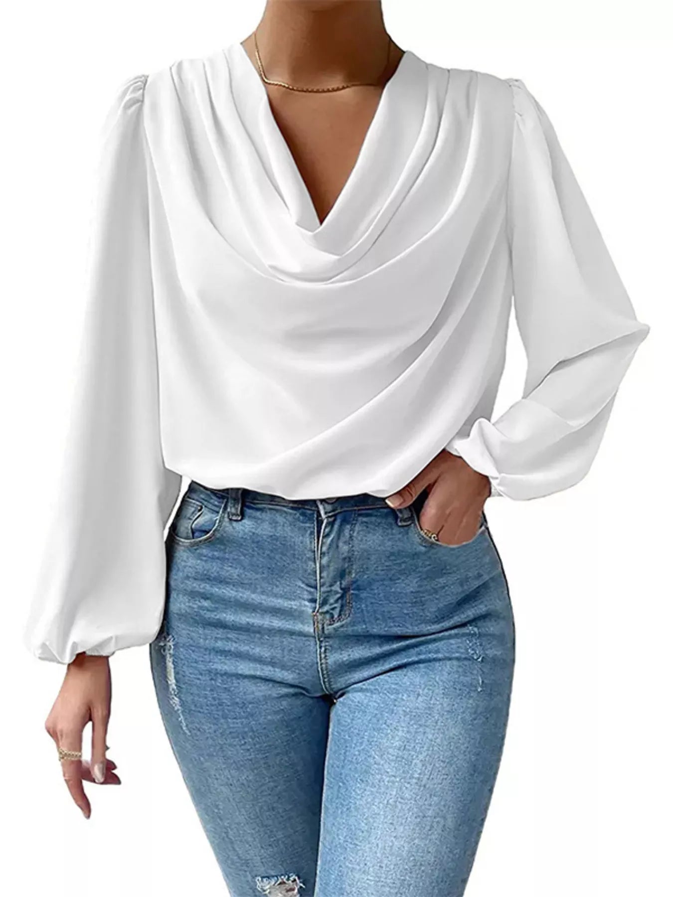 Full Size Cowl Neck Balloon Sleeve Blouse Plus Size 9a7f1e8978e848e2a9e4036613b947c8-Max-Origin