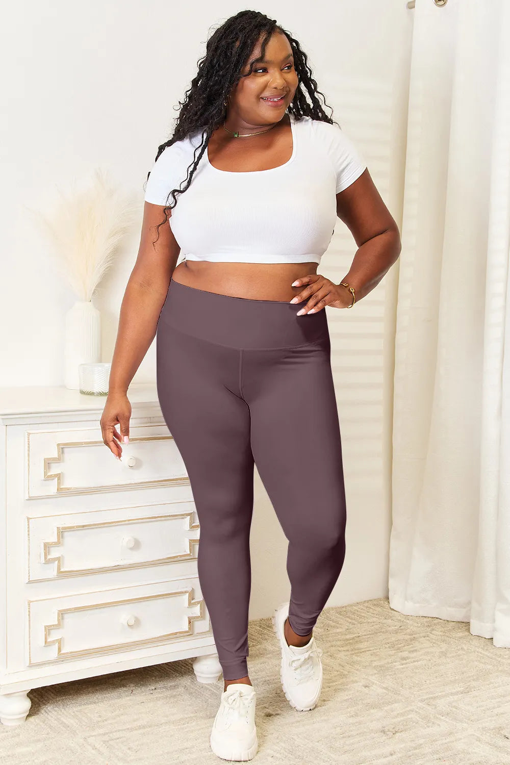 Double Take Wide Waistband Sports Leggings 9a92a20e-4fb6-4876-a691-b57428036003-Max