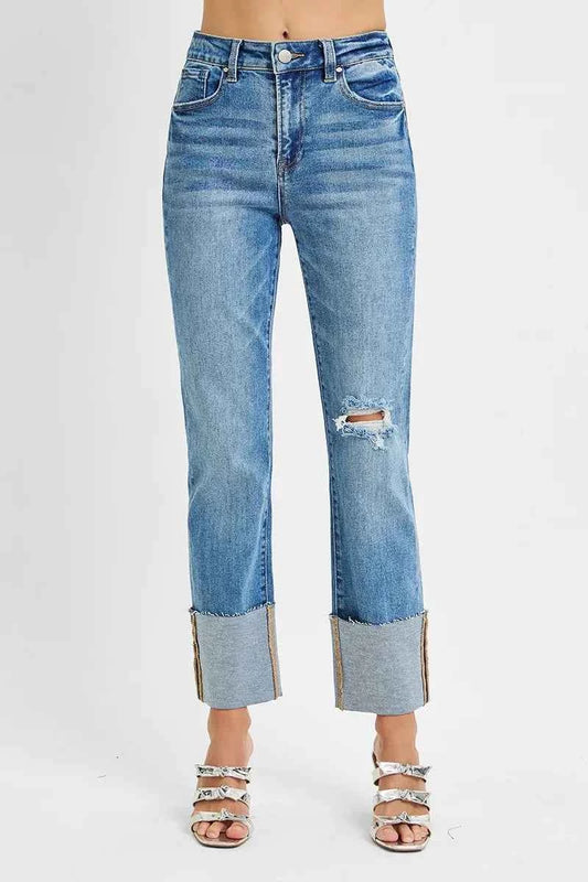 RISEN Full Size High Rise Ankle Straight Wide Cuffed Jeans Plus Size 9aaae7bf79d44944a1e8c2eb6021faaa-Max-Origin