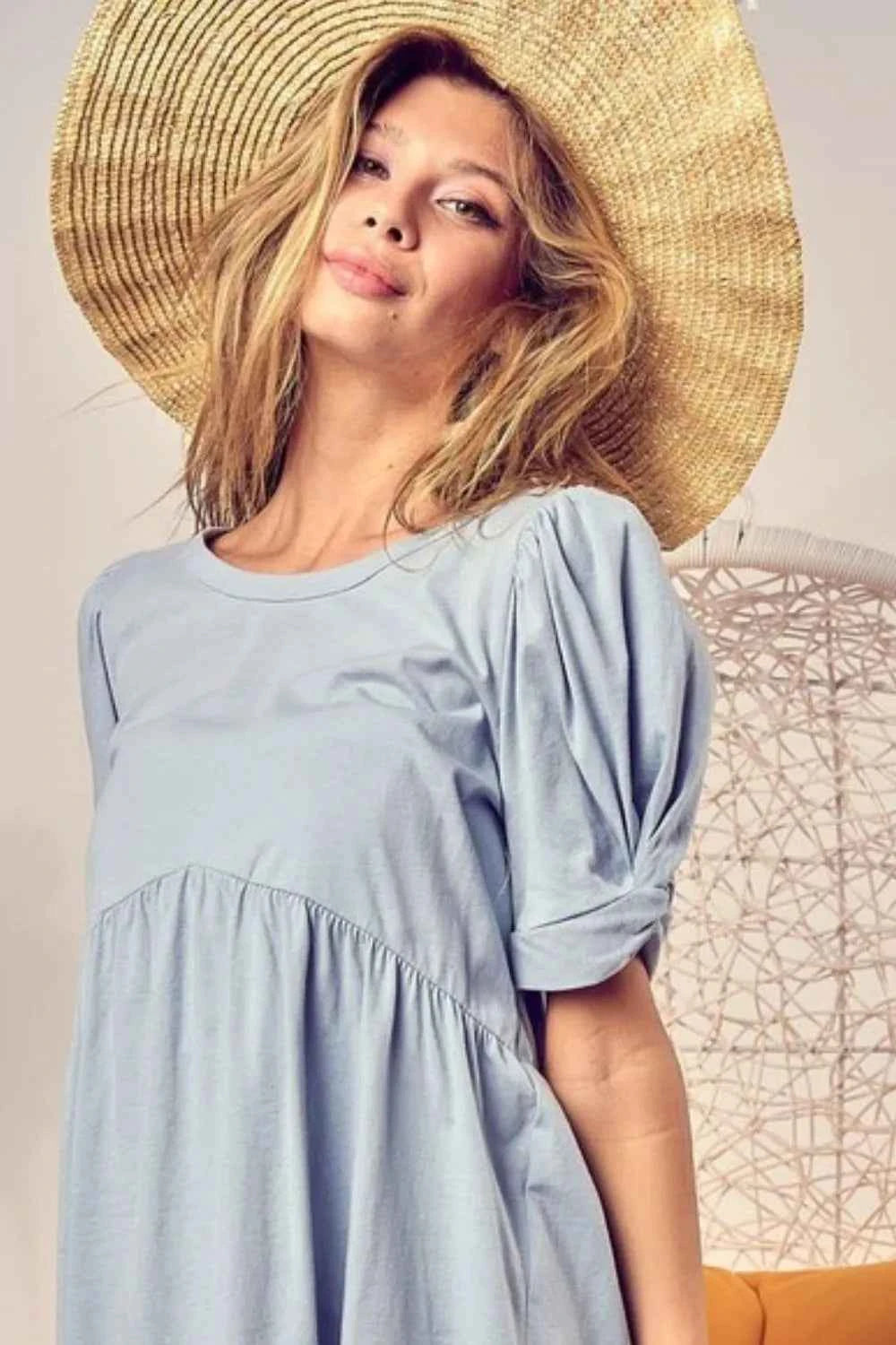 BiBi Cotton Span Knit with Puff Sleeve Baby Doll Top 9acd4e74-7b82-49ac-ba67-fcf4dcdd7da1-Max-Origin