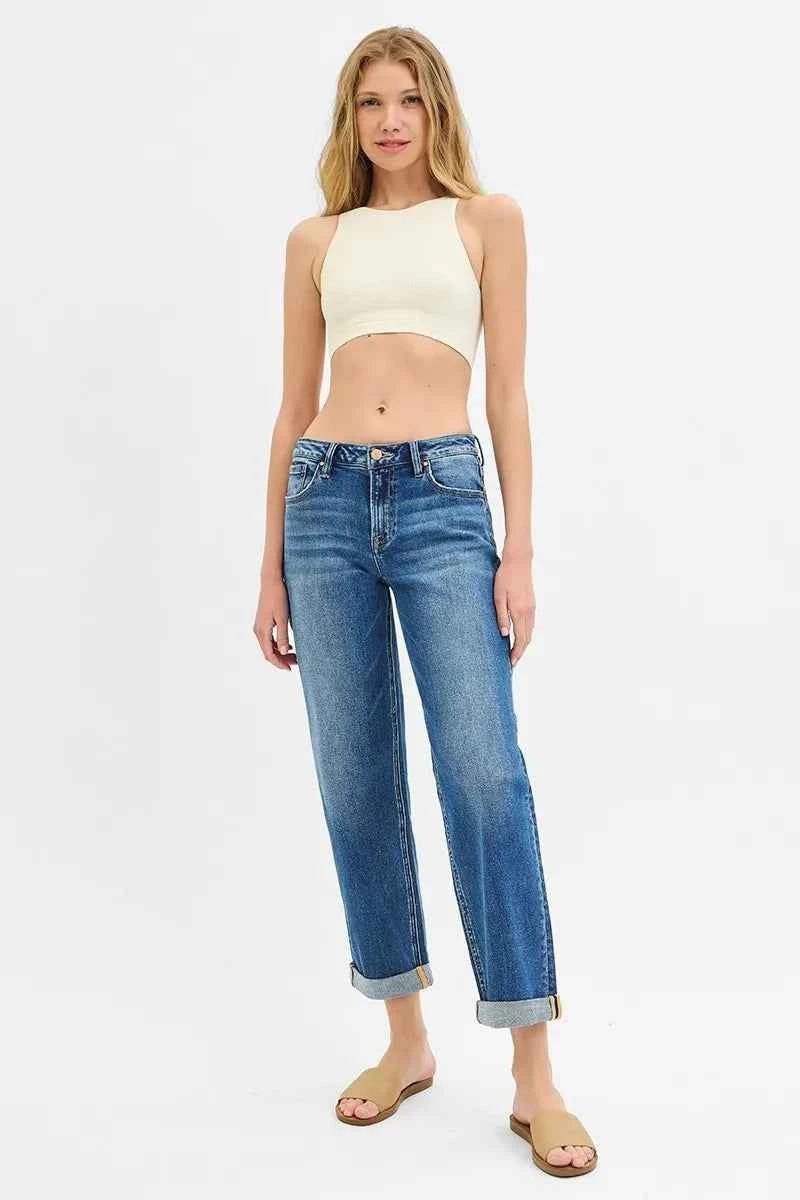 RISEN Full Size Mid Rise Boyfriend Roll Up Jeans Plus Size 9aefe8da9a194d65ade54128921d56ef-Max-Origin