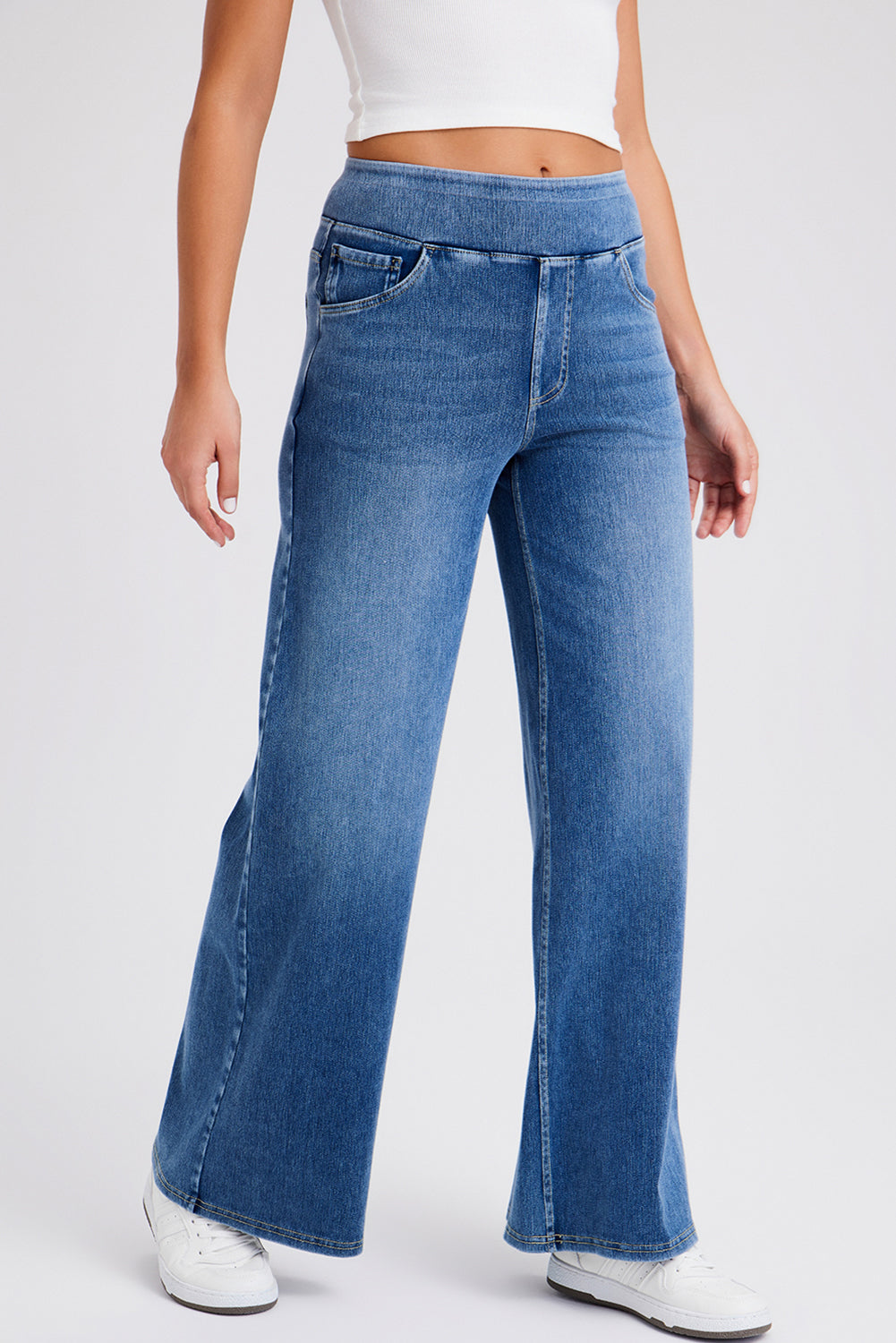 Ashleigh Blue Pocket High Waist Wide Leg Jeans 9af3d84364126085