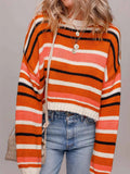 Stripe Drop Shoulder Cropped Sweater Orange 9b130fc130724c469ef91139fd7ca289-Max-Origin