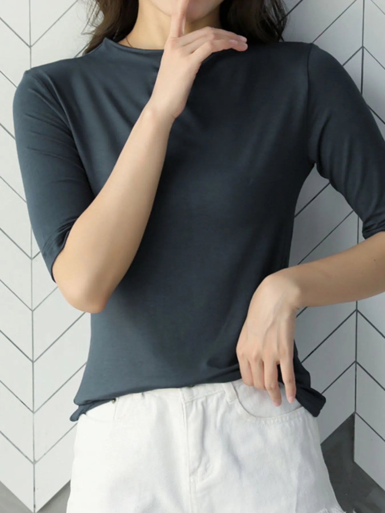 Solid Color Short Sleeve T-Shirt 9b1896b7-7e43-4283-a0ba-aa6bb6af8e67-Max-Origin