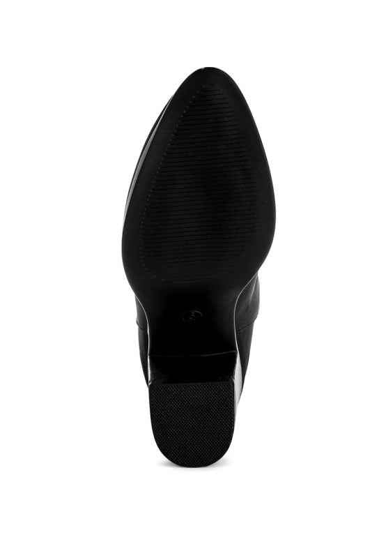 Veyara Lycra Block Heel Ankle Boots 9b26848f-aa1b-4687-a88a-cfcd0cd0b160
