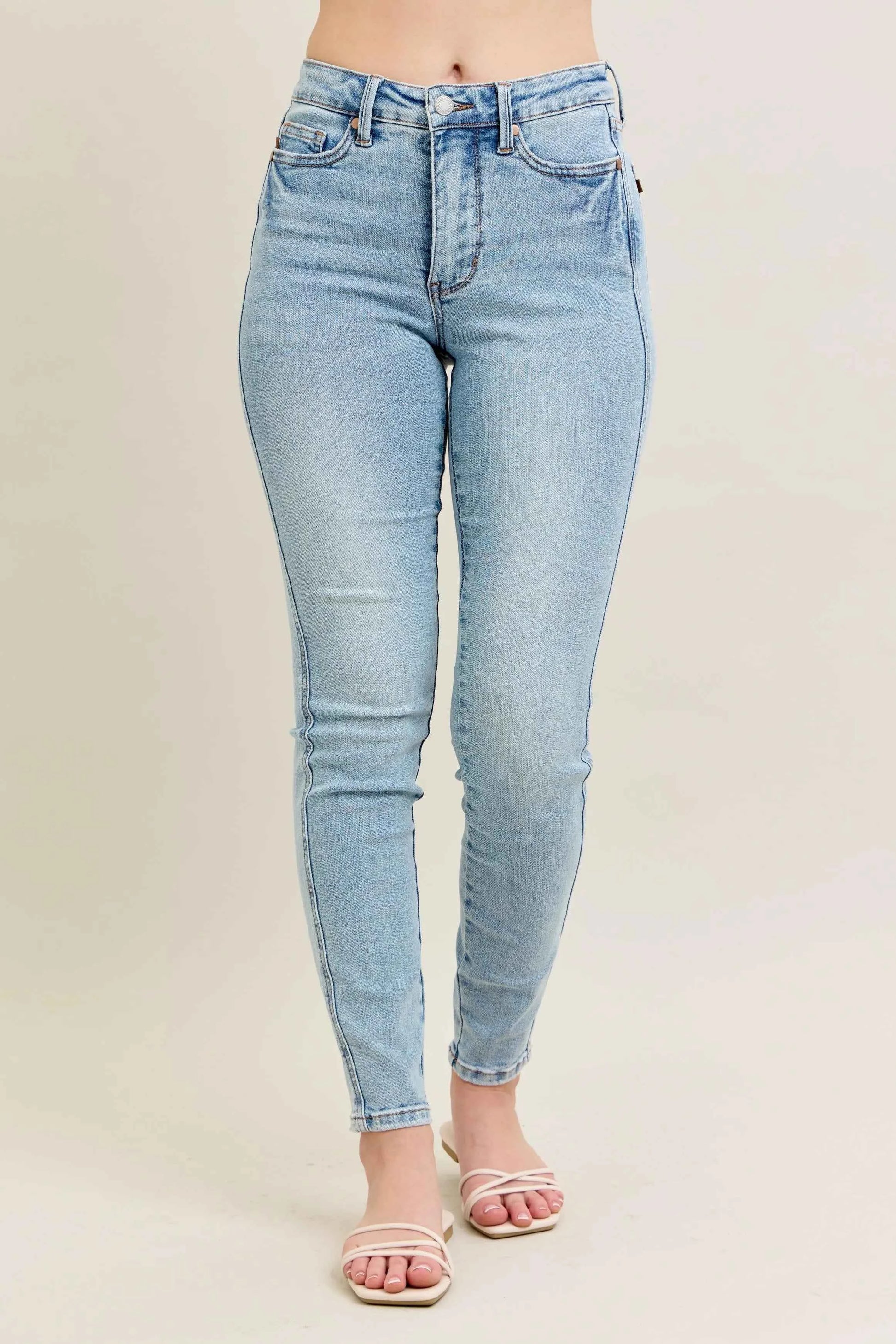 Full Size Mr Tummy Control Vintage Wash Skinny Jeans Plus Size Light 9b342a3e2119449d8b9e77e78262d318-Max-Origin