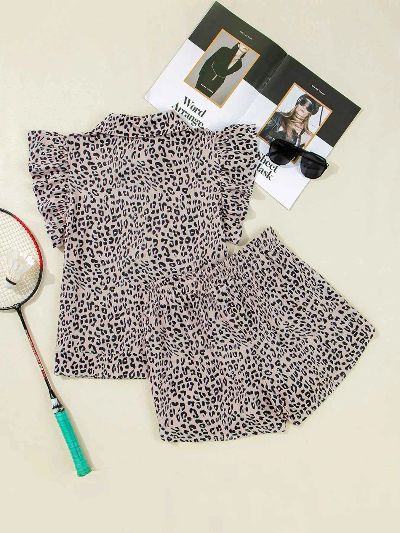 Leopard Print Cap Sleeve Top and Shorts Summer Set 9b3837717228452aa87a9aaf53ee24ee-Max-Origin