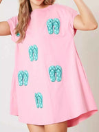 Sequin Short Sleeve Summer Tee Dress 9b3e867e-1f62-4a6a-a479-b8f465343d28-Max-Origin