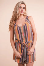 VERY J Crochet Multi Color Striped Casual Summer Romper Brick Mix 9b3fe5e499ca45809ffe39a284ff2507-Max-Origin