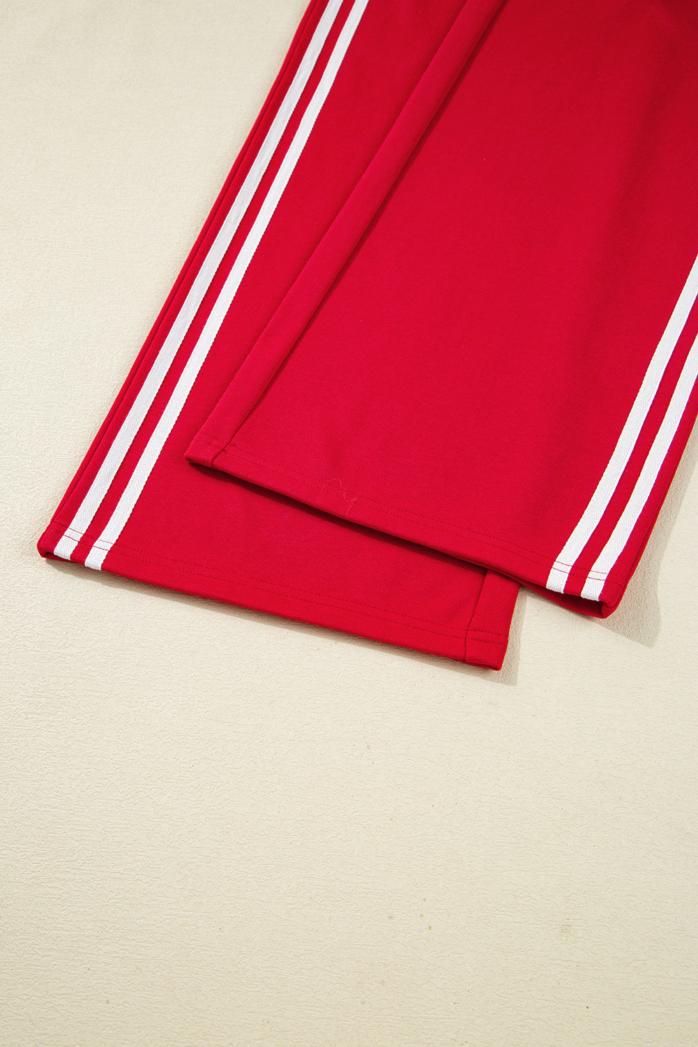 Dirty Blue Varsity Striped Detail Cropped Pullover Wide Leg Pants 2pcs Outfit 9b53d9d4e3f32ff4