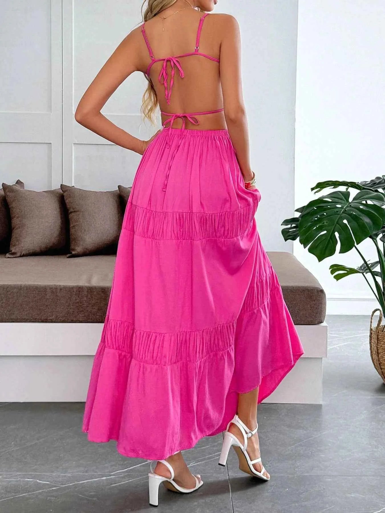 Tie Back Tiered Maxi Cami Dress 9b7268fa-416b-4cc8-9310-2b9b3fdc3c79-Max-Origin
