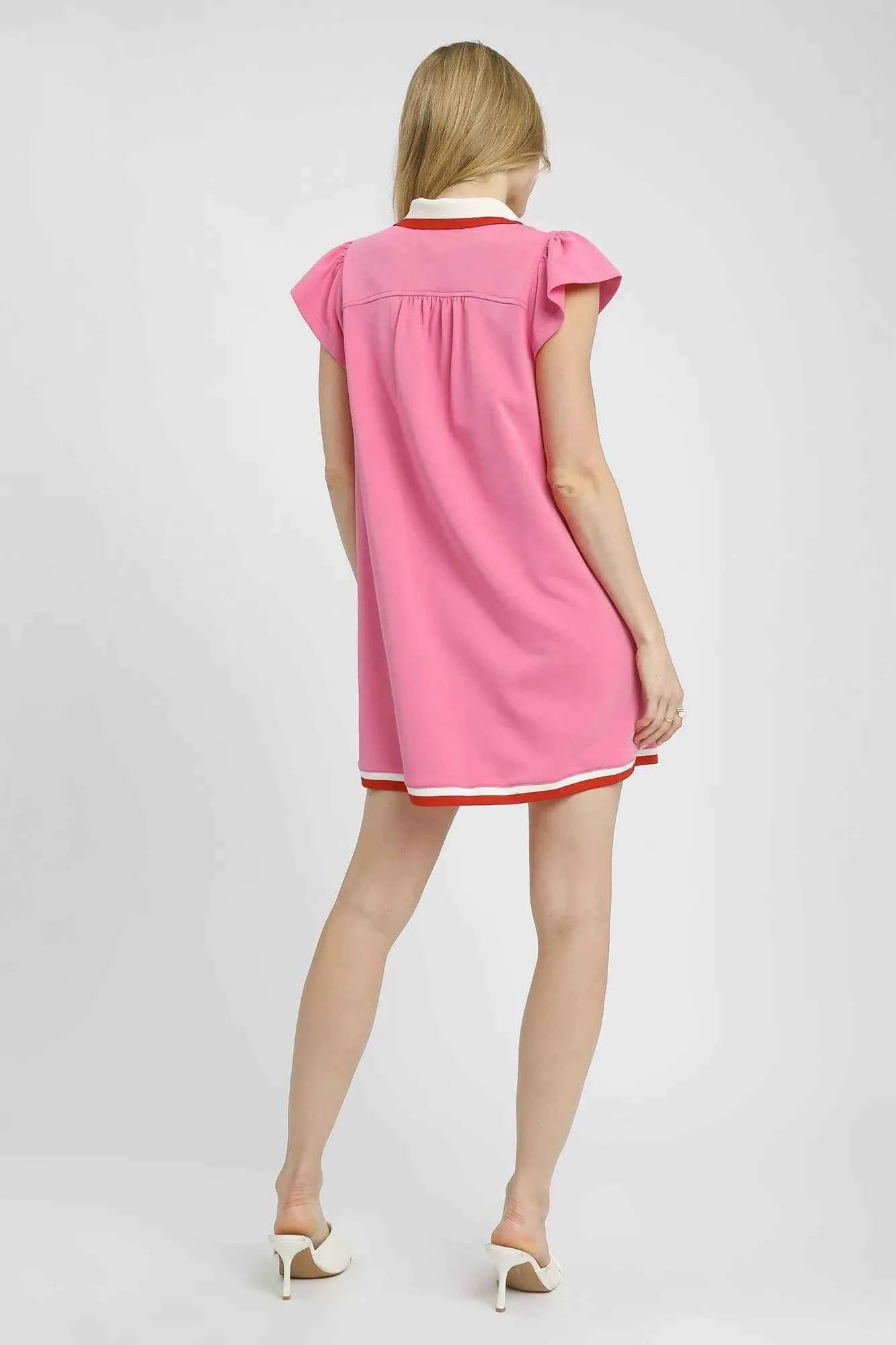 Contrast Trim Cap Sleeve Mini Dress 9b73555b-2a97-4e6c-8aae-13611a88f0ab-Max-Origin