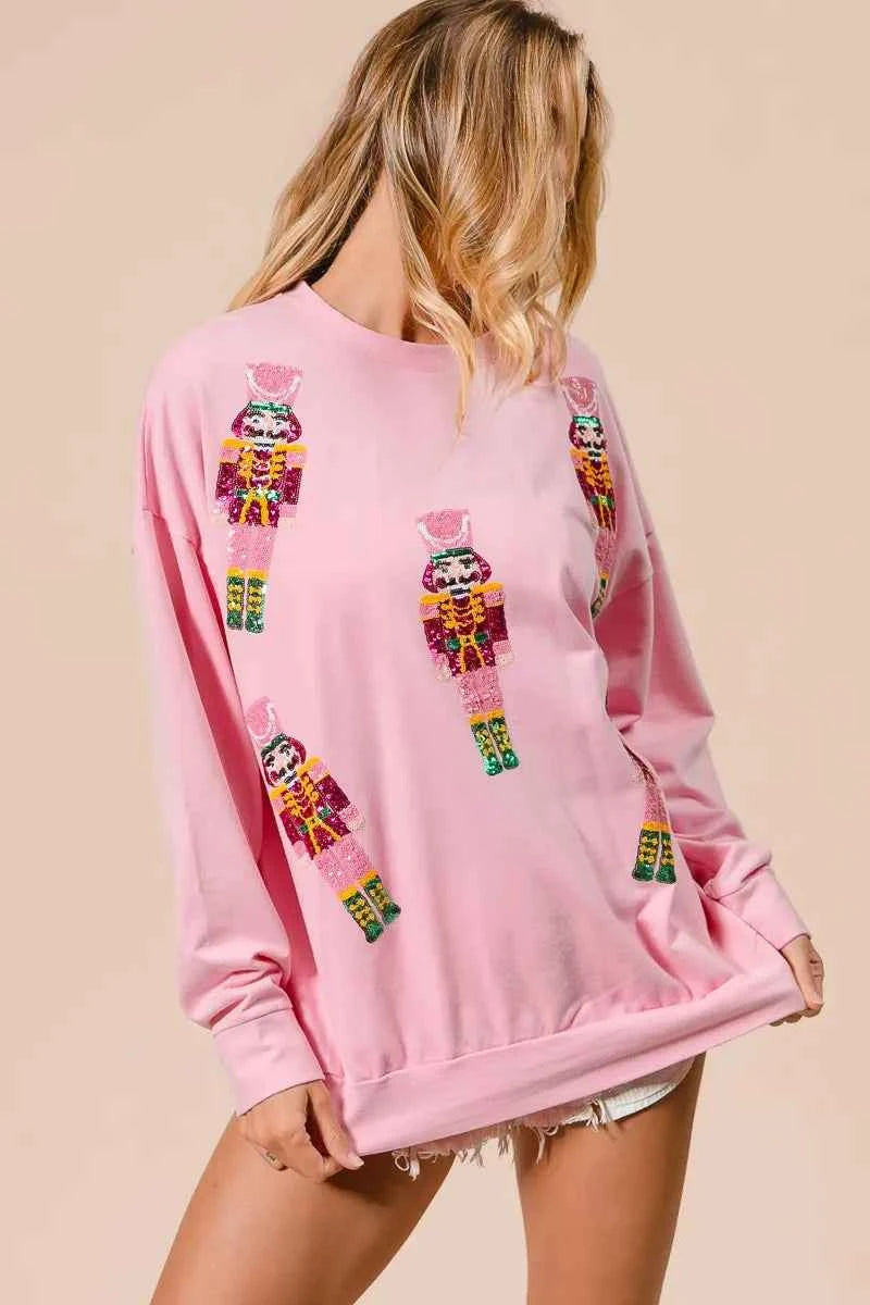 BiBi Sequin Nutcrackers Embroidery Christmas Sweatshirt 9b80390e80a94624908909feb7dcd64c-Max-Origin