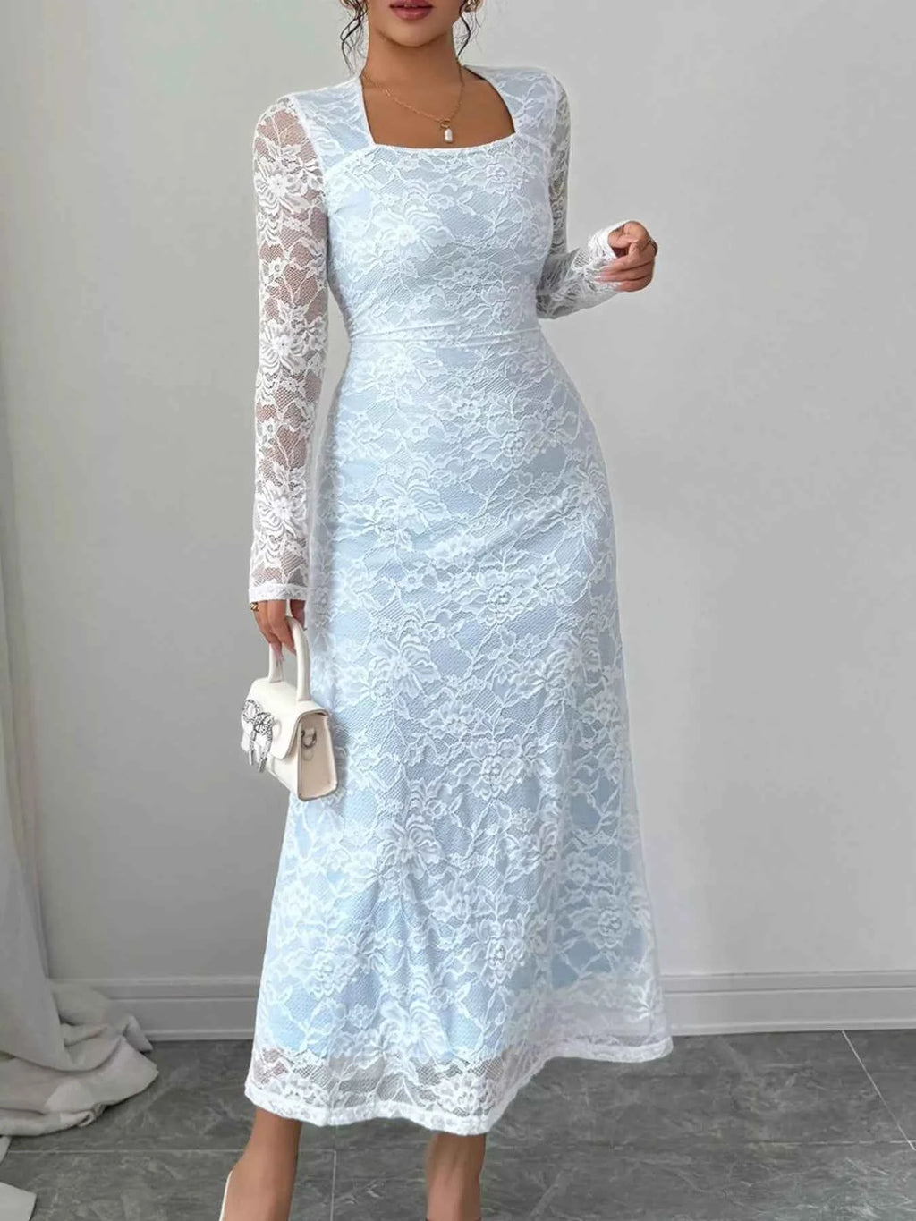 Lace Long Sleeve Square Neck Maxi Dress Pastel Blue 9b8bd0c4-7920-4c42-840b-5c9c1fa524d2-Max-Origin