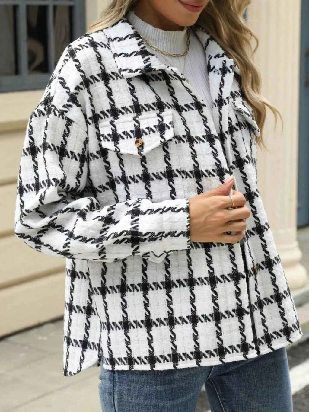 Plaid Button Up Long Sleeve Jacket 9b8c4221-9753-4d05-9932-baa9cd2b95d6-Max-Origin