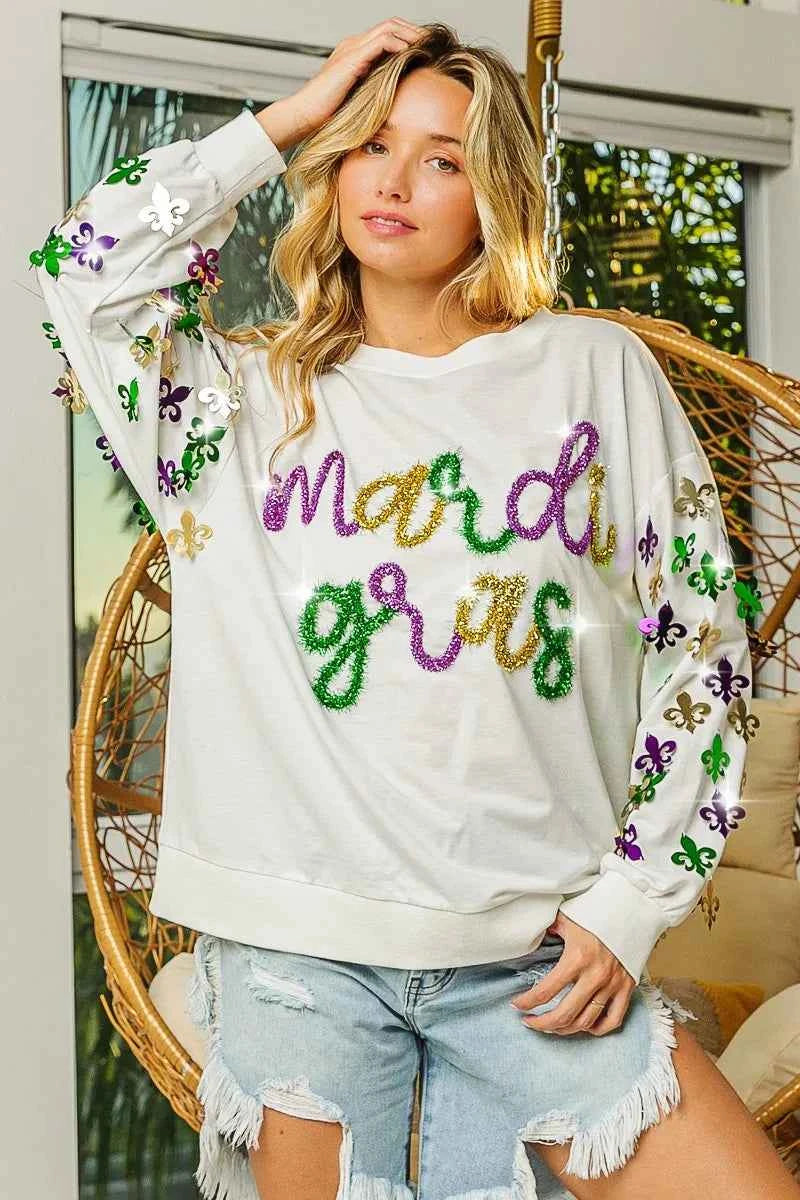 BiBi Fleur De Lis Sleeve Mardi Gras Pullover 9ba02a6a7417405cacff9683848e3ad5-Max-Origin