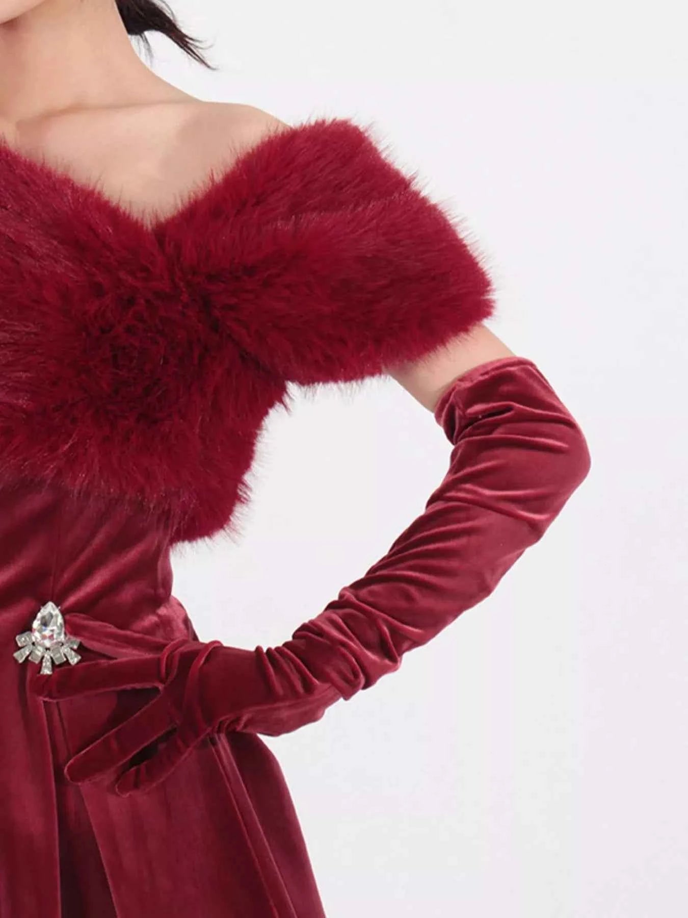 Fuzzy Off Shoulder Mini Dress 9bf55852-6b1c-44fd-a0c5-bdd1c5f4aae8-Max-Origin