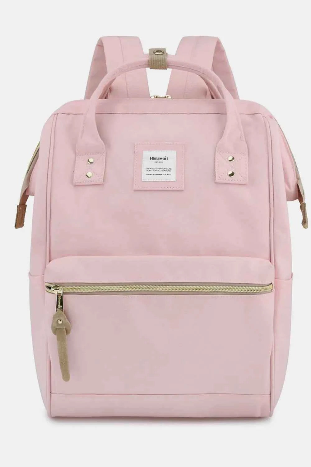 Himawari Waterproof Canvas Backpack Bag with Side Pockets Pink One Size 9bfa52f1-abf2-4c77-899d-1b942f5e1ce0-Max