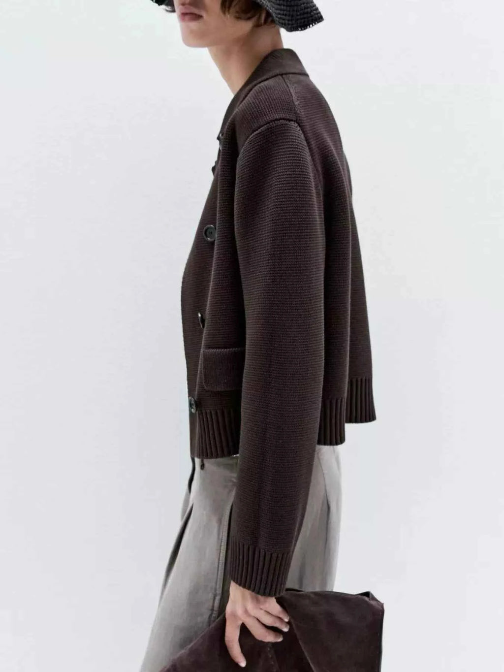 Double-Breasted Knit Cardigan 9bfde92870064fa6a307ec233f6855a3-Max-Origin