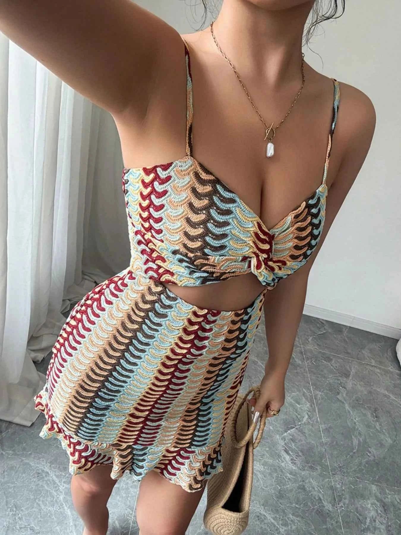 Cutout Ruffled Hem Cami Dress 9c04a777-fd17-4114-8fa8-f3b4bf51c2f5-Max-Origin