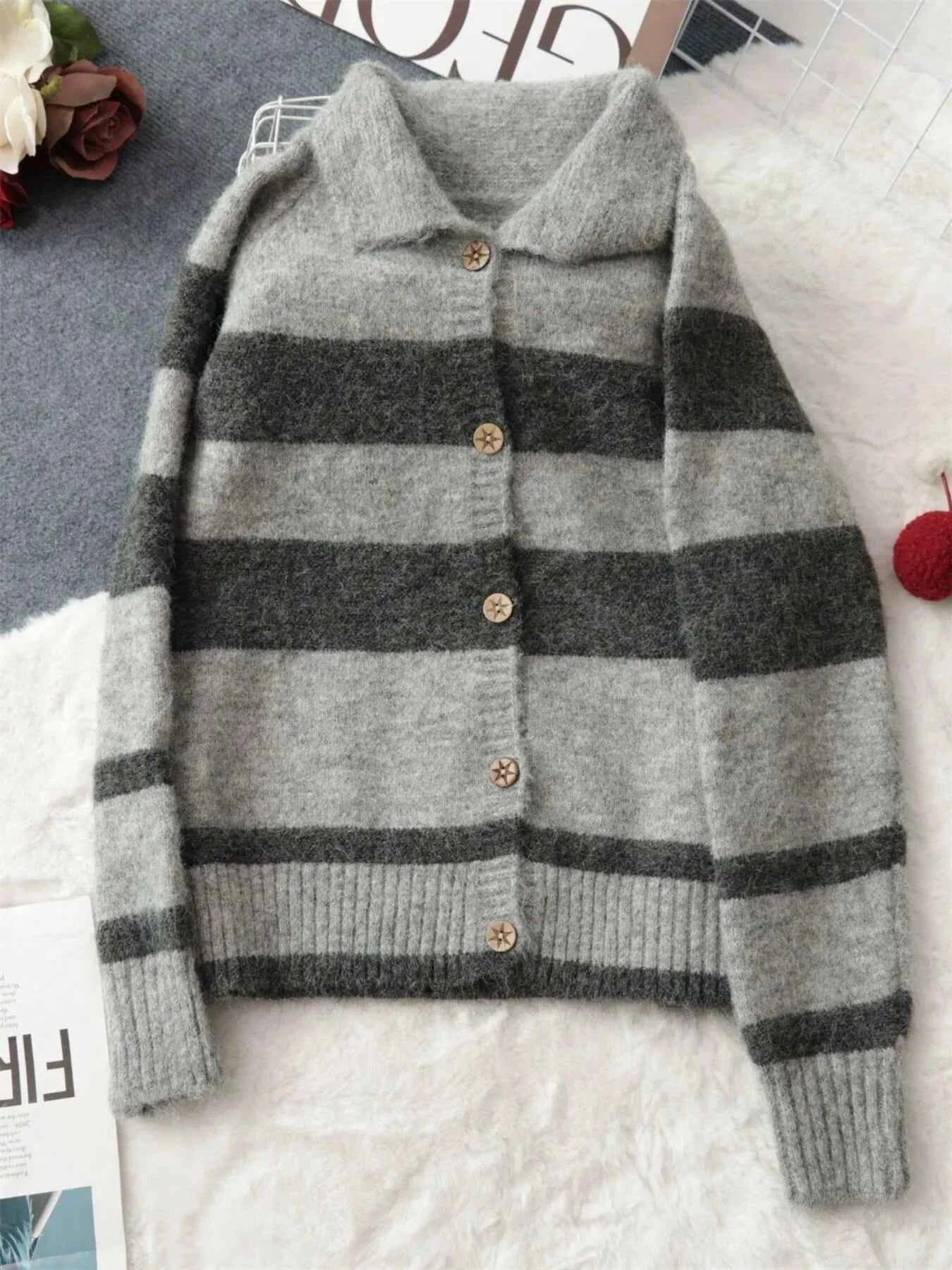 Striped Button-Up Cozy Cardigan 9c12a7b82523481e8b21a01aee2e9084-Max-Origin