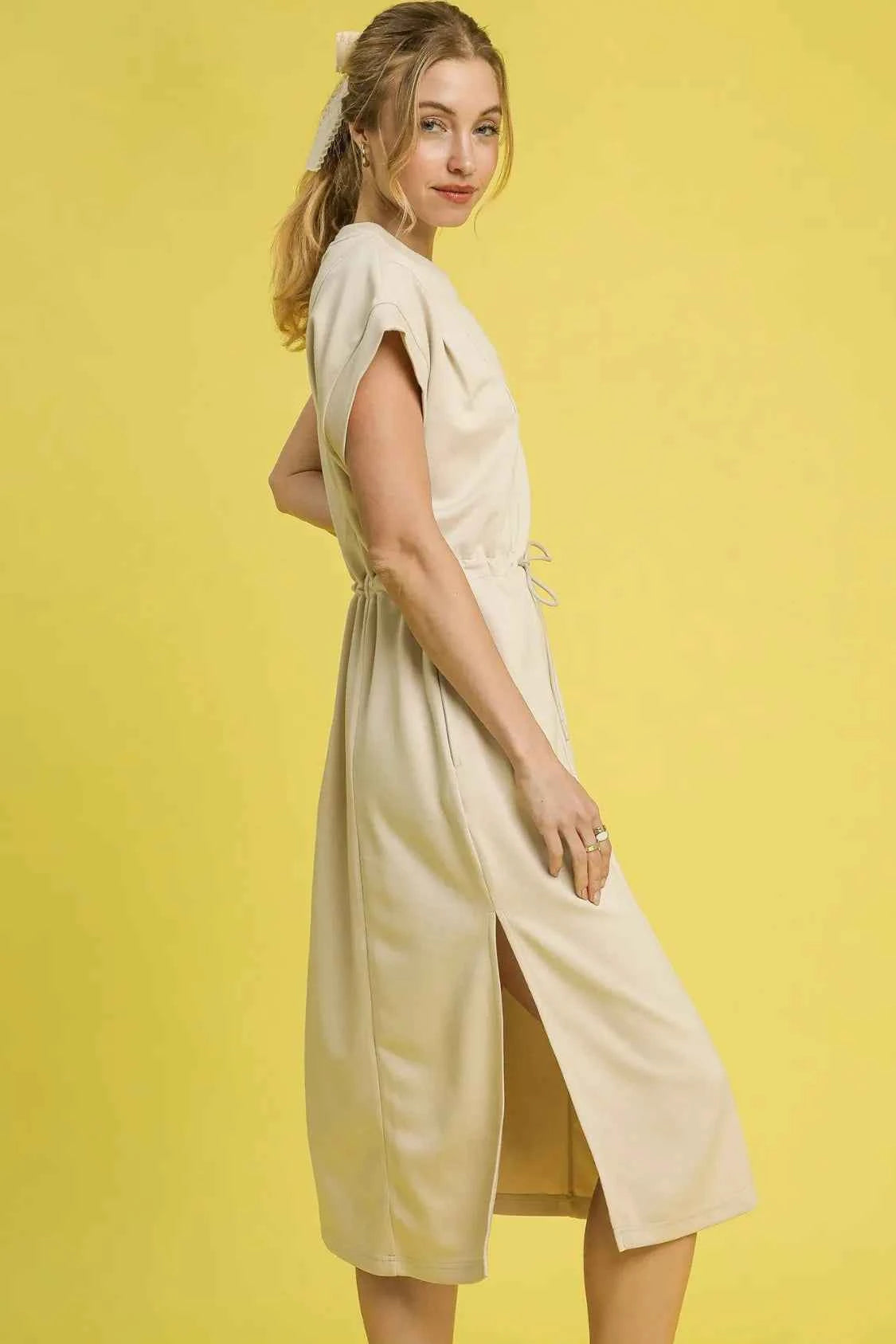 Umgee Side Slit Short Sleeve Midi Tee Dress 9c33d9d6-e350-44ce-b594-39a9d0917e5d-Max-Origin
