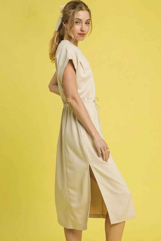 Side Slit Short Sleeve Midi Tee Dress 9c33d9d6-e350-44ce-b594-39a9d0917e5d-Max-Origin