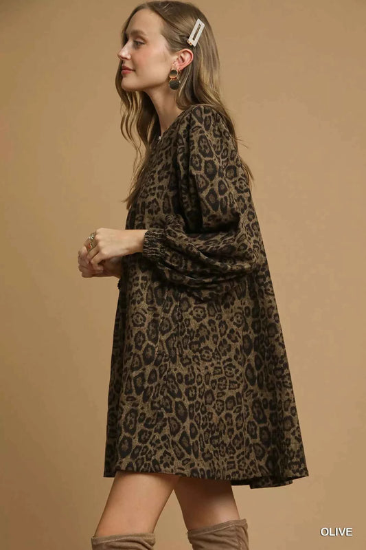 Leopard Print Long Sleeve Swing Dress 9c43617d-a473-4d84-a16e-f50ed3180e18-Max-Origin