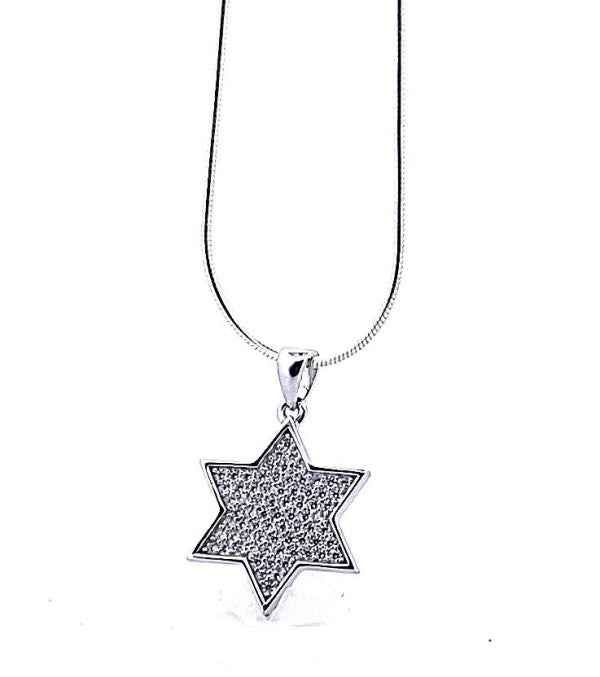 925 Sterling Silver Framed Star of David Necklace 9c4f2aec-ce79-492f-9d64-c00a927b7678