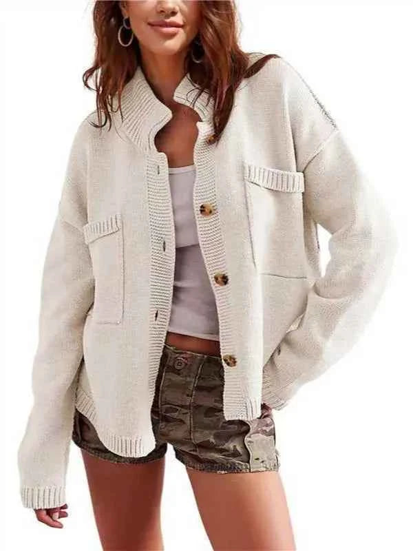 Ribbed Hem Button Up Cardigan 9c4f7934-33a1-46cb-b88d-36a440d82a03-Max-Origin