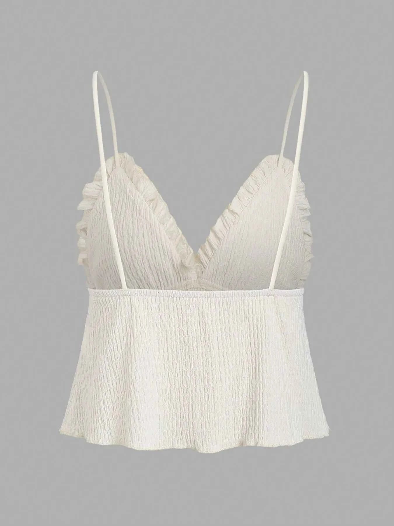 Frill V-Neck Cami 9c548bcd4559492d8eed07c85126ba1c-Max-Origin