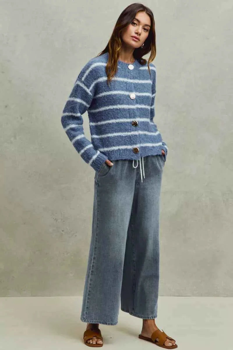 SO ME Mid Rise Elastic Waist Flare Denim Jeans 9c62d1c56ab14d68abd4b122995a1240-Max-Origin