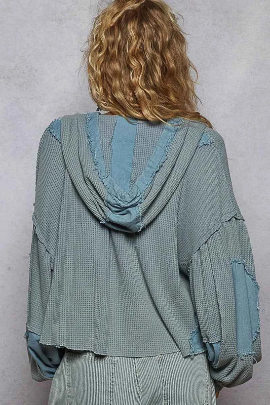Contrast Cropped Jacket with Raw Edge Detail 9c63d410-2c16-4ec6-b10a-1bb3d4b883b4-Max-Origin