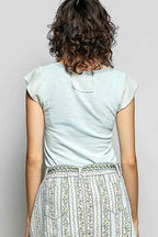 POL V-Neck Lightweight Textured Short Sleeve Knit Top with Lace Trim 9c6830dd-a7d7-4932-8ebd-275cd6e4ab3d-Max-Origin