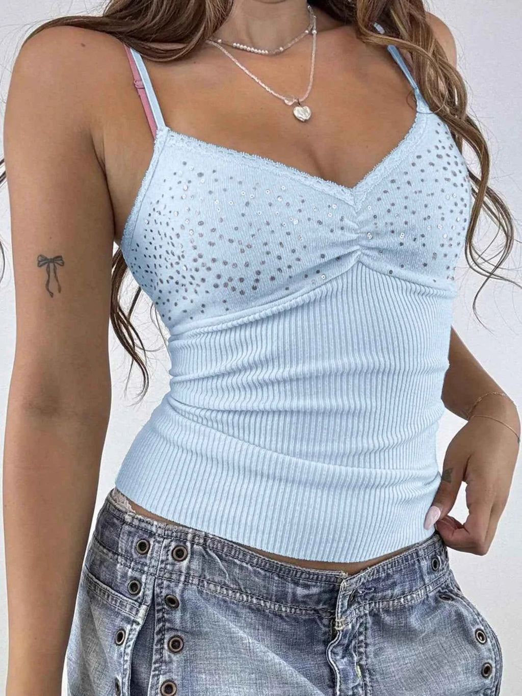 Sequin Lace Detail Cami Top 9c73bdad0e4446c4a23ee2dc53bcf0fa-Max-Origin