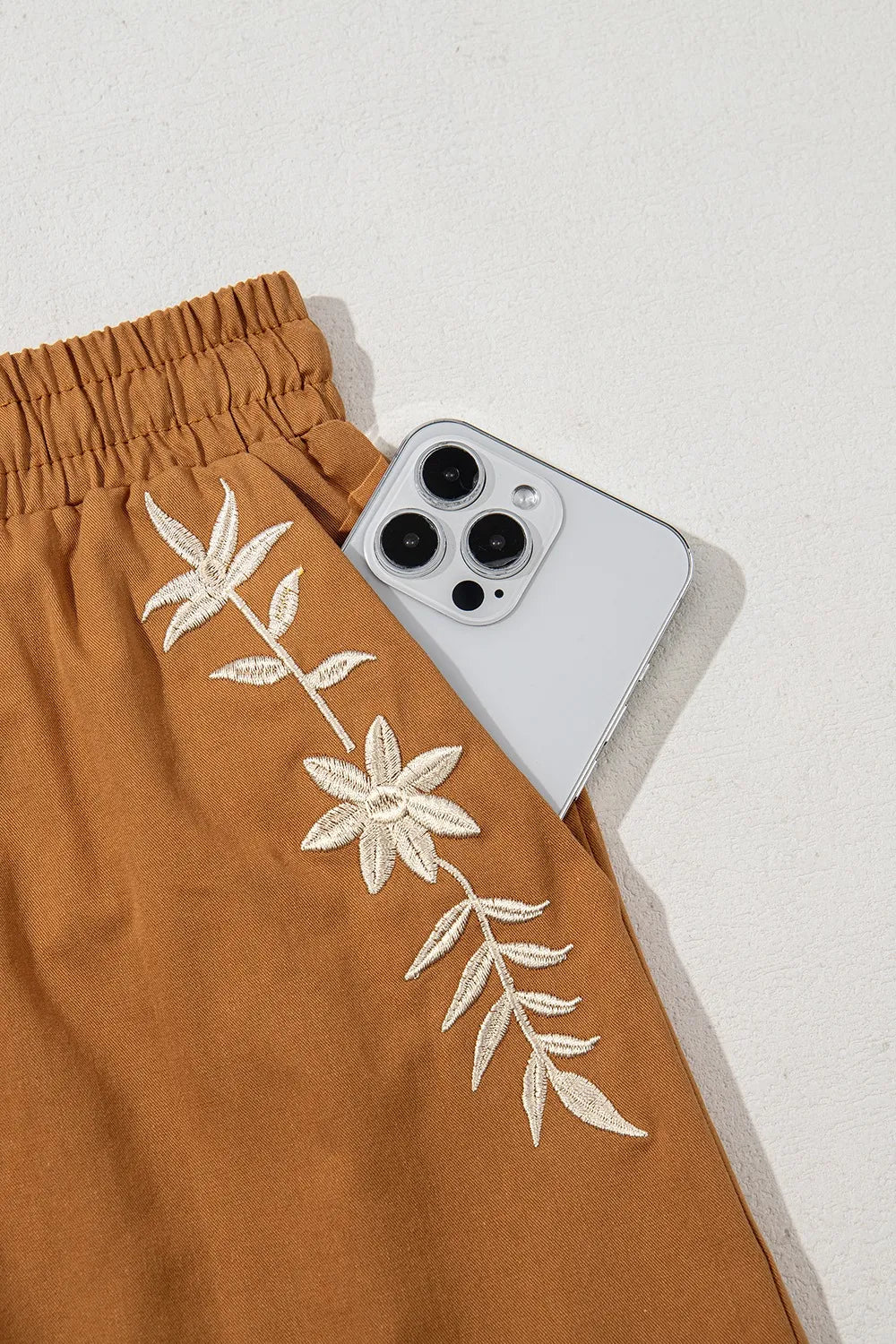 Embroidered Boho Tasseled Drawstring Elastic Waist Casual Shorts 9c8e0262-4401-4479-b274-9251c3083da4-Max-Origin