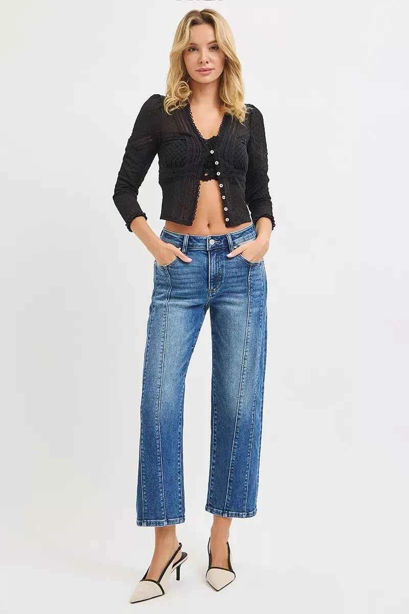 RISEN High Rise Crop Straight Jeans 9cb2619f8fc2474cb0ddcae5651dbdcb-Max-Origin