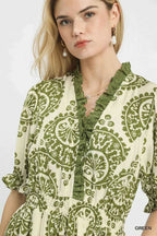 Umgee Paisley Smocked Waist Midi Dress 9cb74803-8d29-4774-acac-8b452bbdfaeb-Max-Origin