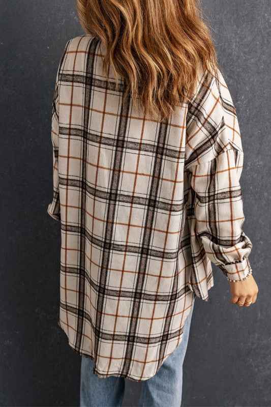 Plaid Side Slit Oversized Shacket 9cb8ac82-6a70-47b7-9937-9f3ddfd676c5