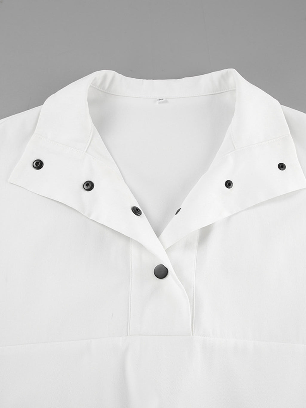 Snap Detail Long Sleeve Top and Shorts Set 9cb92b24b5cf4d66a82be2f5cf0e6ff0-Max