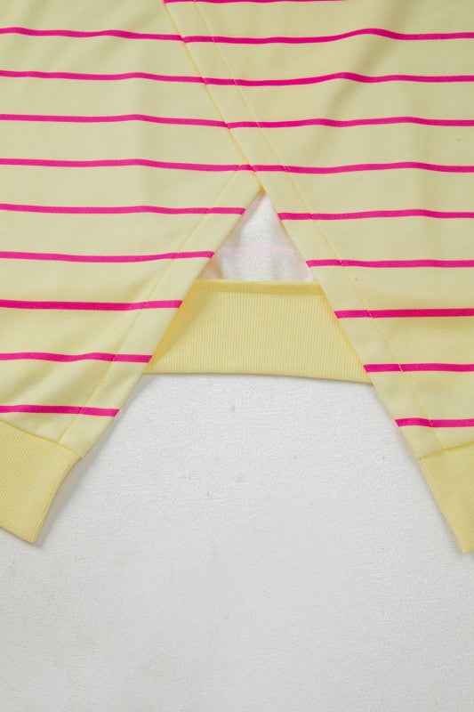 Stripe Overlap Drop Shoulder Pullover Sweatshirt 9cced7a9-c269-4dd8-8726-a9f8ac0aa47d