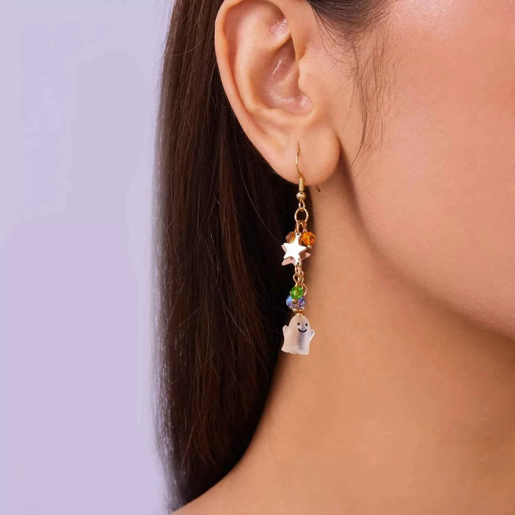 Halloween Asymmetrical Pumpkin Ghost Earrings 9ce1861c-5c45-4011-bea2-6c5a6fee1e3a-Max-Origin