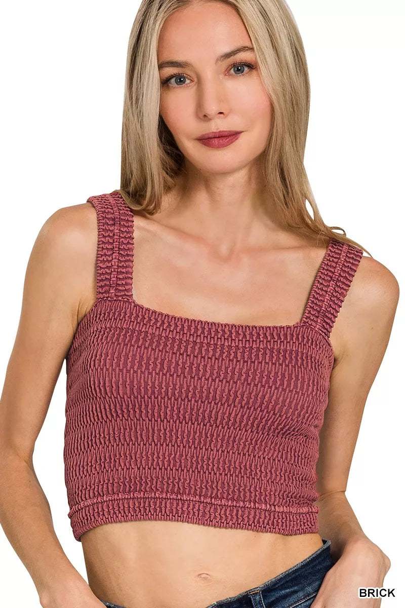 Zenana Seamless Winkle Stone Washed Bra Top BRICK 9cefee881e9d43c3bc41188a7e2f78e9-Max-Origin