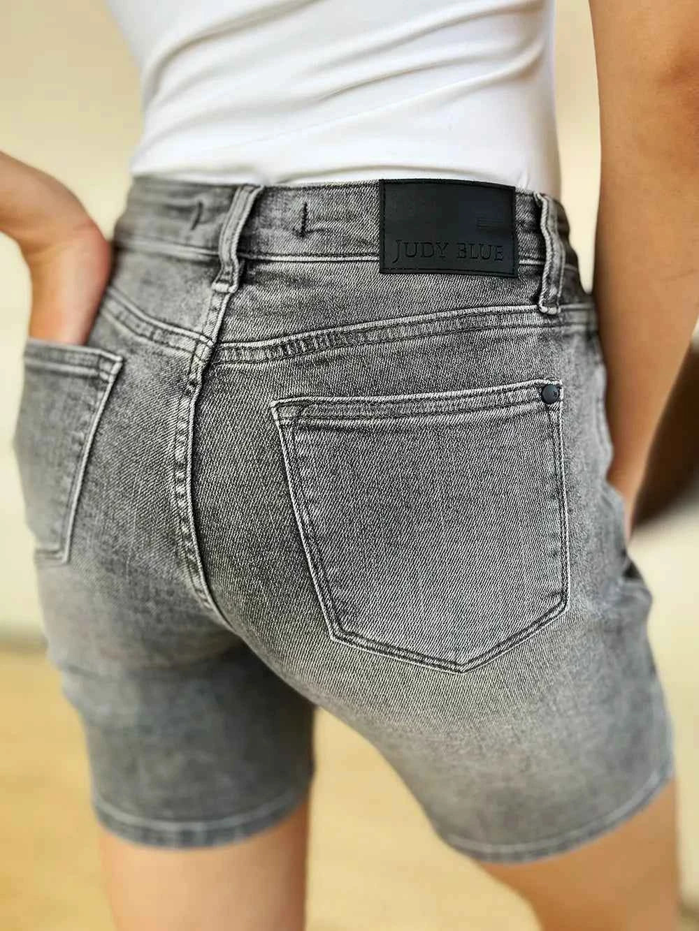 Judy Blue Full Size High Waist Washed Denim Shorts 9cf62c2f-873a-4b04-a032-6961f06685b8-Max